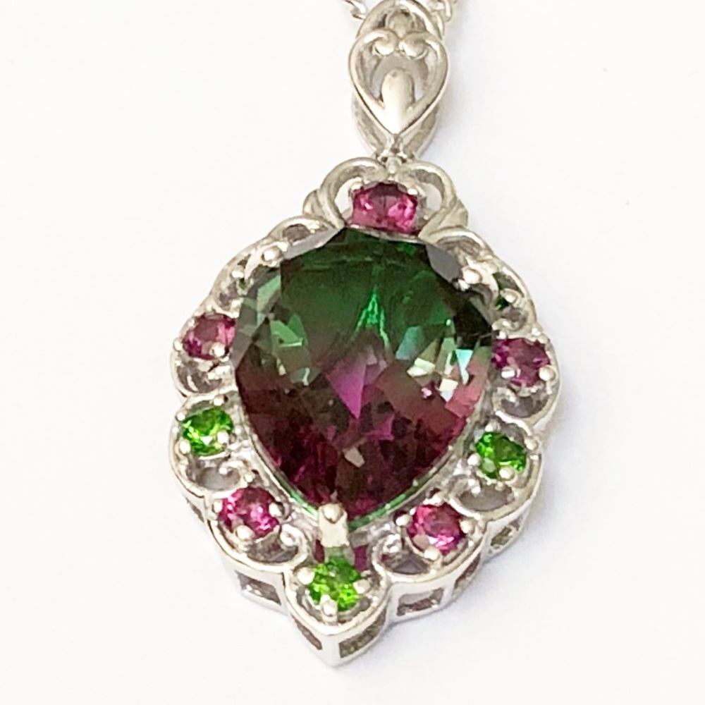 Watermelon Quartz, Gemstone Necklace